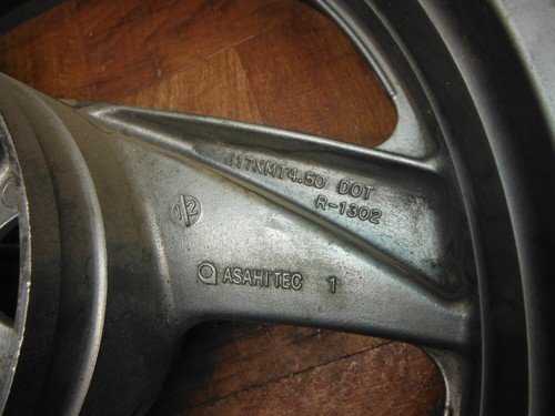 kawasaki 93-02 ninja zx6 ZX600 ZX 600 2003 2004 zzr600 REAR WHEEL RIM - Image 5