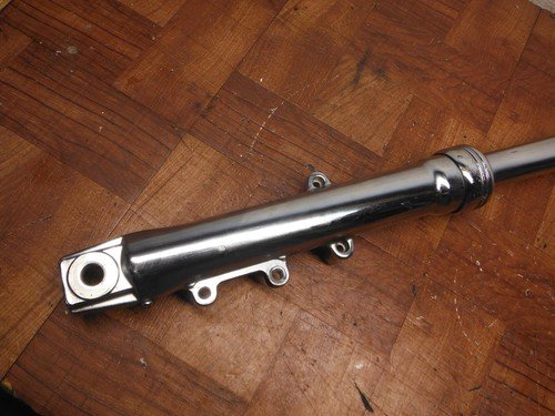 2003 harley-davidson dyna LEFT FRONT FORK SHOCK SUSPENSION CHROME - Image 2