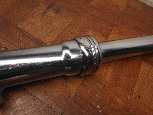 2003 harley-davidson dyna LEFT FRONT FORK SHOCK SUSPENSION CHROME - Image 3