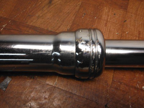 2003 harley-davidson dyna LEFT FRONT FORK SHOCK SUSPENSION CHROME - Image 4