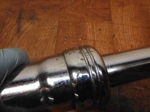 2003 harley-davidson dyna LEFT FRONT FORK SHOCK SUSPENSION CHROME - Image 5