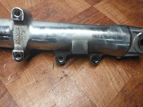 2003 harley-davidson dyna LEFT FRONT FORK SHOCK SUSPENSION CHROME - Image 9