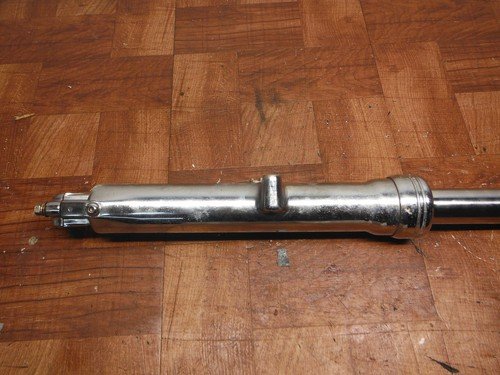 2003 harley-davidson dyna RIGHT FRONT FORK SHOCK SUSPENSION CHROME - Image 6