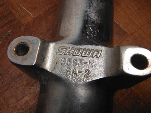 2003 harley-davidson dyna RIGHT FRONT FORK SHOCK SUSPENSION CHROME - Image 7