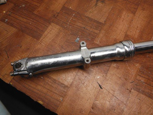 2003 harley-davidson dyna RIGHT FRONT FORK SHOCK SUSPENSION CHROME - Image 9