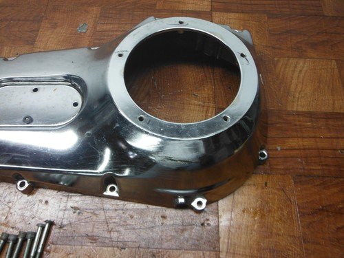 2003 harley-davidson dyna ENGINE MOTOR TRANSMISSION PRIMARY CHAIN COVER CHROME - Image 4