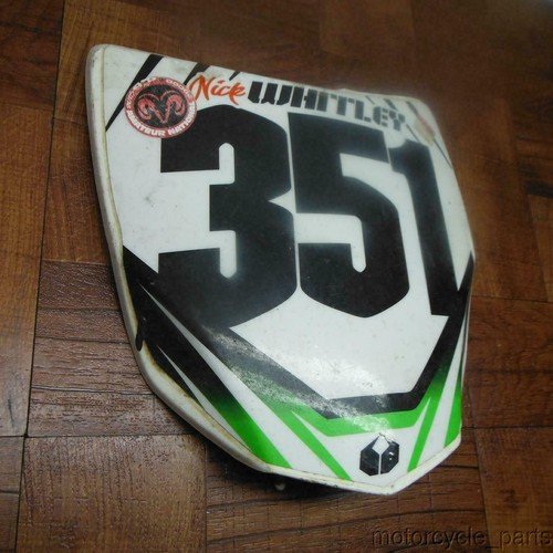 kawasaki 2012 kx450 09-12 kx450f AFTERMARKET FRONT PLATE NUMBER COVER FAIRING - Image 2