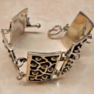 VINTAGE DESIGN TAXCO MEXICAN 925 STERLING SILVER MEXICO BRACELET
